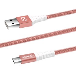 Naztech Braided Micro USB Charge and Sync 4 Foot Cable - Rose Gold