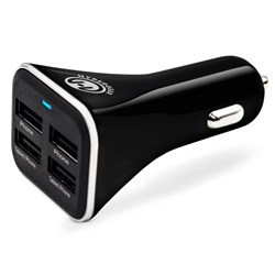 HyperGear Quad USB 6.8A Car Charger - Black