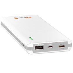 HyperGear QC2.0 and Type C 12000mAh Power Bank - White and Grey
