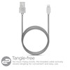 HyperGear Braided MFi Lightning 4 Foot Charge and Sync Cable - White and Grey  13839-NZ Image 1