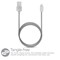 HyperGear Braided MFi Lightning 4 Foot Charge and Sync Cable - White and Grey  13839-NZ Image 1