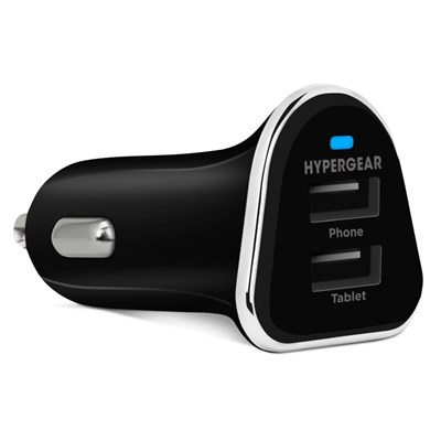 HyperGear Hi-Power Dual USB 3.4A Car Charger - Black