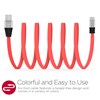 HyperGear Flexi USB-C Charge and Sync Flat 6 Foot Cable - Red  13889 Image 1