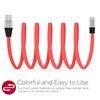 HyperGear Flexi USB-C Charge and Sync Flat 6 Foot Cable - Red  13889 Image 1