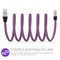 HyperGear Flexi USB-C Charge and Sync Flat 6 Foot Cable - Purple  13894 Image 1