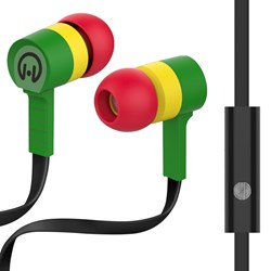HyperGear Low Ryder Earphones with Mic - Green and Yellow