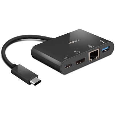Naztech USB-C Hub 4 - USB-C - HDMI - Ethernet - USB 3.0