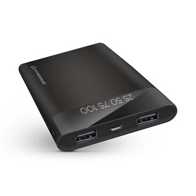 HyperGear 12000mAh Dual USB Portable Battery Pack with Digital Battery Indicator