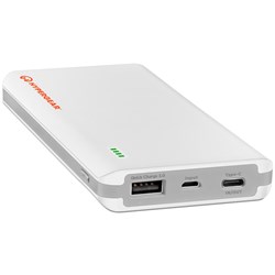HyperGear USB-C plus QC 3.0 12000mAh Portable Battery - White and Grey