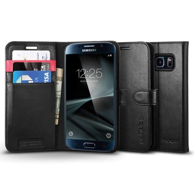 Samsung Compatible SGP Wallet S Case With Card Holder - Black  555CS20027