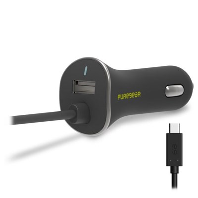 Puregear 4.8a Car Charger For Usb Type C Devices - Black