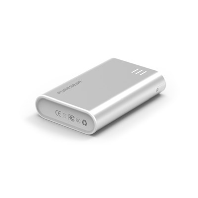Puregear Purejuice Powerbank 10400 mAh Backup Battery with Two Usb Ports And Led Battery Indicator - Silver