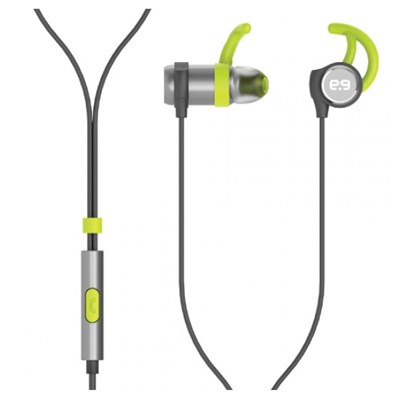 Puregear Pureboom Wired Sweat Resistant Sport Headphones With Mic - Black And Green