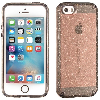 Apple Speck Products Candyshell Clear Glitter Case - Onyx Gold Glitter  77157-5637