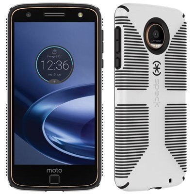 Motorola Compatible Speck Candyshell Grip Case - White and Black S78841-1909
