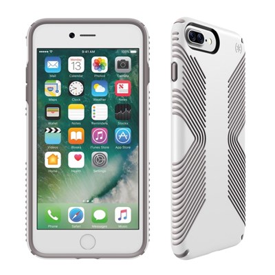 Apple Compatible Speck Products Presidio Grip Case - White And Ash Gray  79981-5728