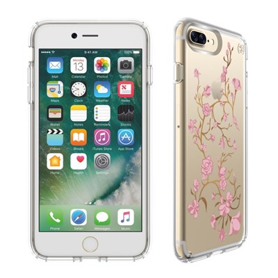 Apple Compatible Speck Products Presidio Clear and Print Case - Goldenblossom Pink And Clear  79985-5754