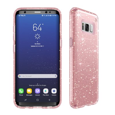 Samsung Speck Products Presidio Clear and Glitter Case - Gold Glitter And Rose Pink  90262-5978