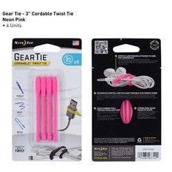 Geartie Cordable 3 Inch 4 Pack - Pink