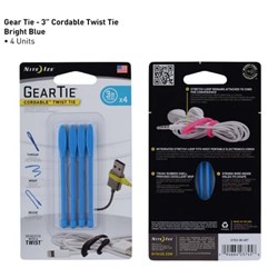 Geartie Cordable 3 Inch 4 Pack - Bright Blue