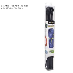 Gear Tie 32 Inch ProPack 6 Units - Black