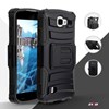 LG Compatible Armor Style Case with Holster - Black and Black  AM2H-LGVS425PP-BKBK Image 1