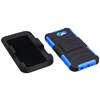 Samsung Compatible Armor Style Case with Holster - Black and Blue Image 2