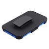 Samsung Compatible Armor Style Case with Holster - Black and Blue Image 4
