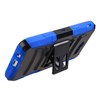 Samsung Compatible Armor Style Case with Holster - Black and Dark Blue Image 2