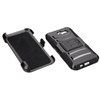Samsung Armor Style Case with Holster - Black and Black Image 1