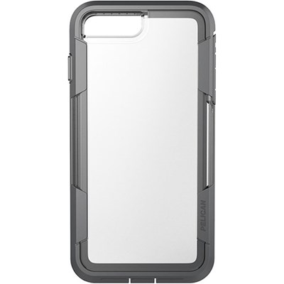 Apple Pelican Voyager Rugged Case With Kickstand Holster And Screen Protector - Clear and Gray  C24030-000A-CLCG