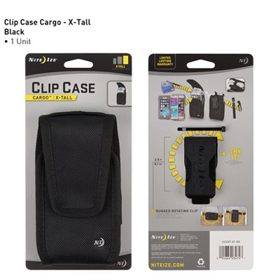 Nite Ize Clip Case Cargo Rugged Vertical Pouch - Black