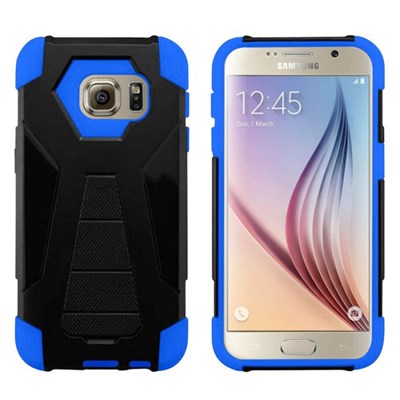 Samsung Compatible HYBRID Combo Cover with Kickstand - Blue and Black  HYBTB-SAMGS7ED-BL