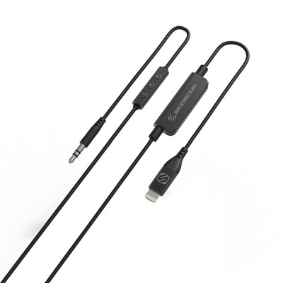 Scosche Strikeline Lightning To 3.5mm Stereo Cable With Mic And Remote  Black