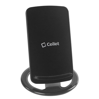 Cellet Adjustable Dual Coil Qi Wireless Charging Stand With Led Power Indicator - Black