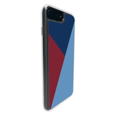 Apple Trident Case Style Series Geometric Phone Case - Block Wine Red  SAI7PZ1
