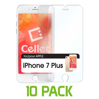Apple Compatible Cellet Premium Tempered Glass Screen Protector - 10 Pack  SGIPH7P10