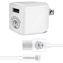 Apple Compatible HyperGear Rapid Wall Charger 2.4A with MFI Lightning Cable - White Apple Compatible HyperGear Rapid Wall Charger 2.4A with MFI Lightning Cable - White