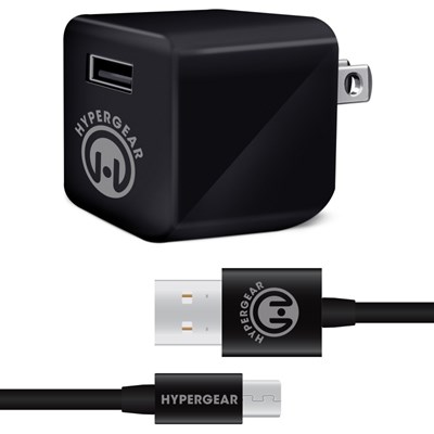 Rapid Wall Charger 2.4A with Micro USB Cable - Black  14286-NZ