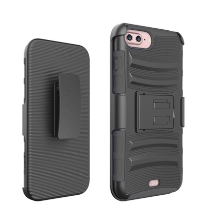 Apple Compatible Armor Style Case with Holster - Black  1AMH-IPH7PLUS-BKBK