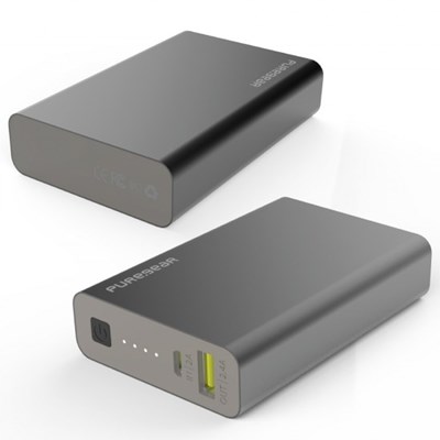 Puregear Purejuice 10k Power Bank Backup Battery (10500 Mah) With Led Battery Indicator - Black