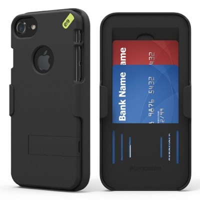 Apple Puregear Hip Case and Clip With Built In Credit Card Holder And Kickstand - Black  62239PG
