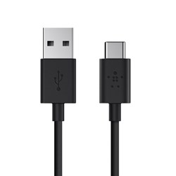 Belkin Charge and Sync USB Type C Cable 4 Foot - Black  F2CU032BT04-BLK