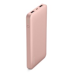 Belkin Pocket Power 10k Power Bank (10,000 Mah) With Dual Usb Ports - Rose Gold