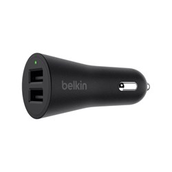 Belkin Boost Up 4.8 amp Dual Port Usb Car Charger Adapter - Black