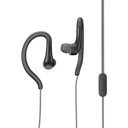 Motorola Earbuds Sport Water Resistant In Ear Headphones With Ear Hook And Mic - Black