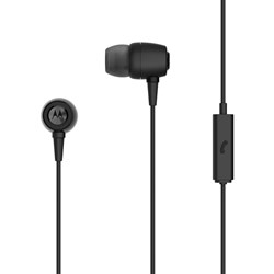 Motorola Earbuds Metal Premium Water Resistant In Ear Headphones With Mic - Black