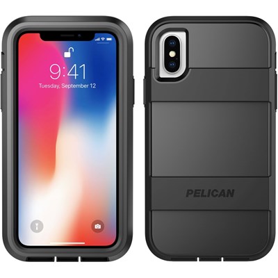 Apple Pelican Voyager Rugged Case With Kickstand Holster And Screen Protector - Black and Black