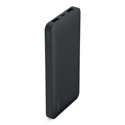 Belkin Pocket Power 10k Power Bank (10,000 Mah) With Dual Usb Ports - Black