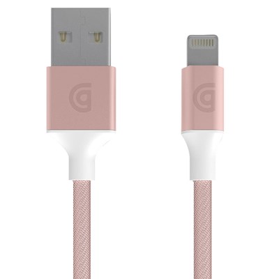Griffin Usb To Lightning Usb Premium Braided Charge-sync Cable (10 Ft Length) - Rose Gold